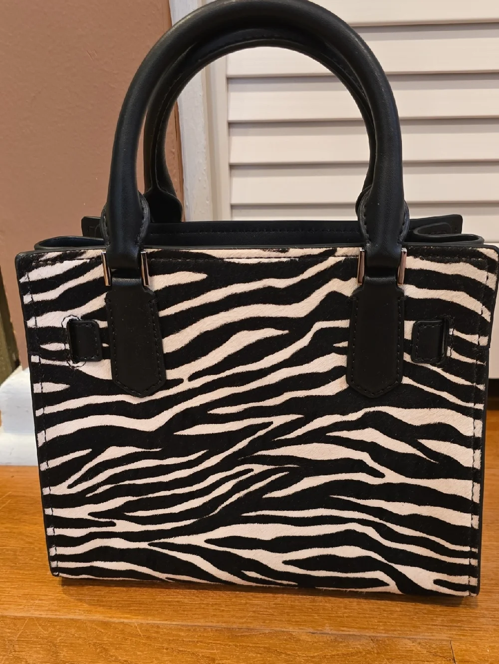 Michael Kors Zebra-Print Satchel & Wallet Set NWT - Picture 4 of 14